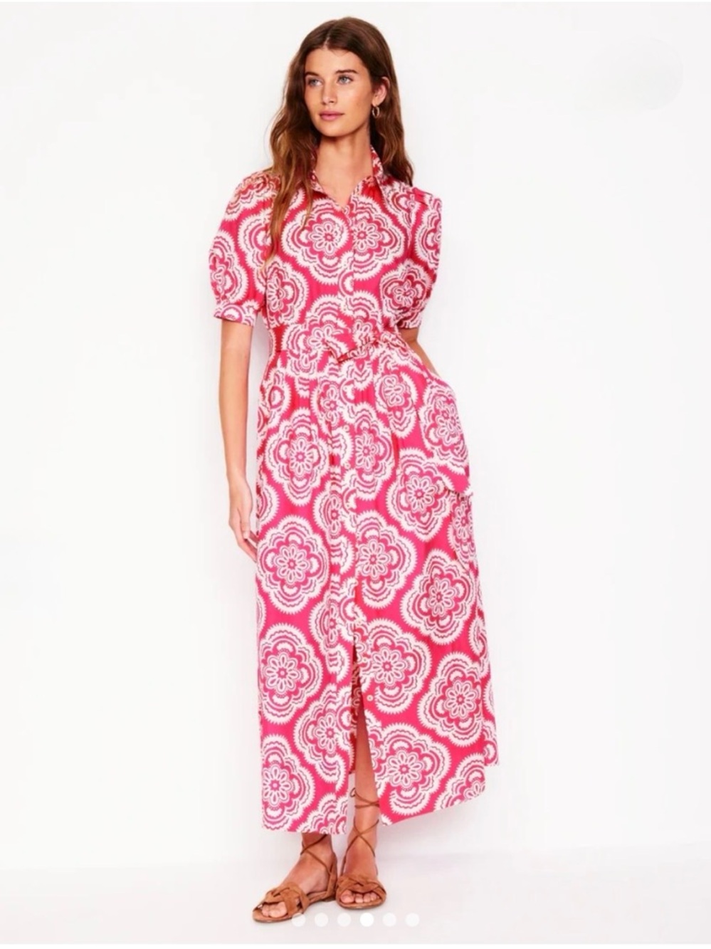 NWT Boden Alexa Maxi Shirt Dress
Pink Peony, Botanic Blush